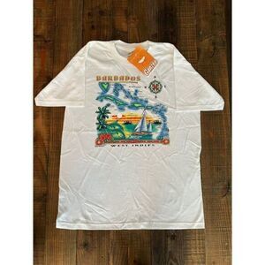 Barbados West Indies Sailboat Dolphins White T-shirt